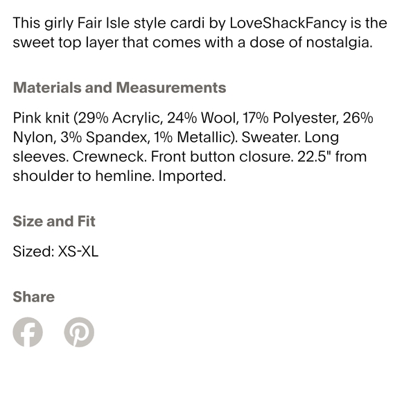 LoveShackFancy Dimples Pink Cardigan - Picture 3 of 13